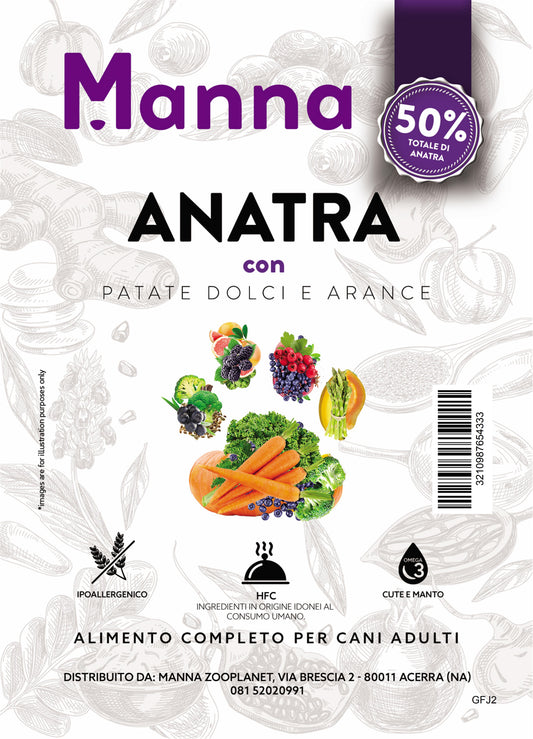 Grain free adult anatra con patate dolci e arance 2kg