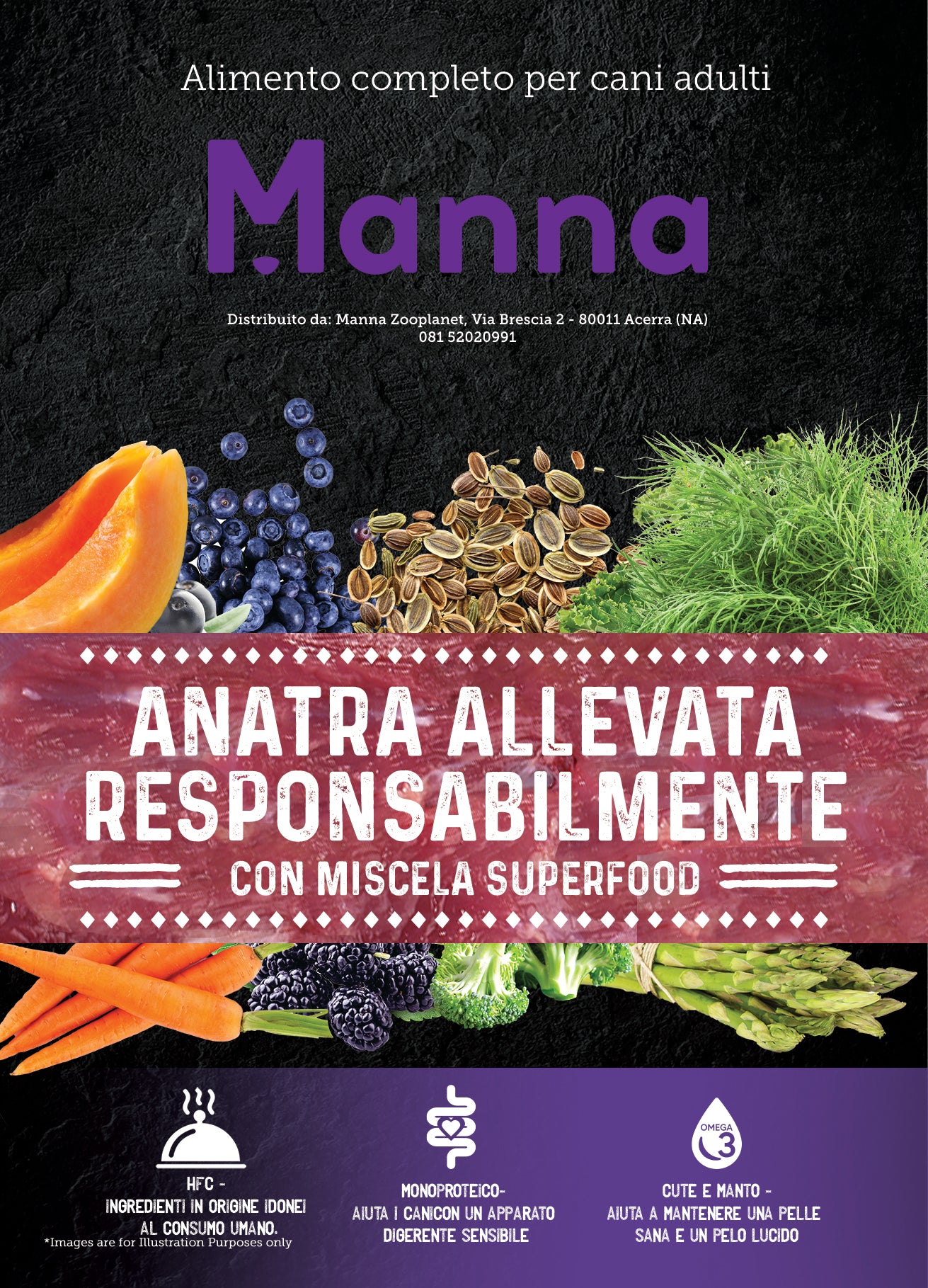 Superfood adult anatra con pastinaca, barbabietole, arance, asparagi e zucca 2kg