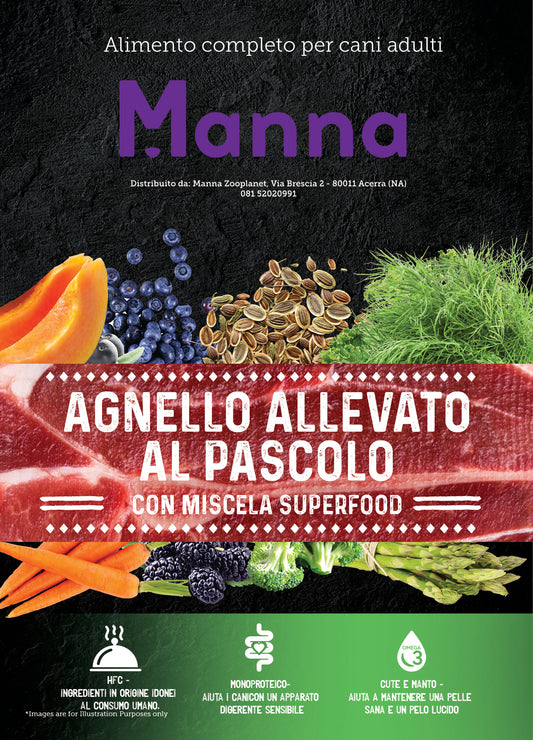 Superfood adult agnello con menta, melograno, gelso, broccoli e finocchio 2kg