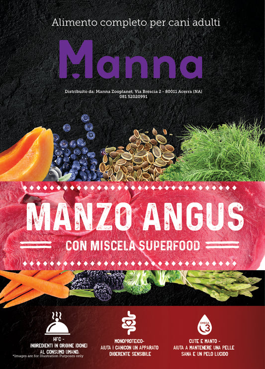 Superfood adult manzo angus con carote, fagiolini, cavolfiore, pomodori e zucchine 2kg