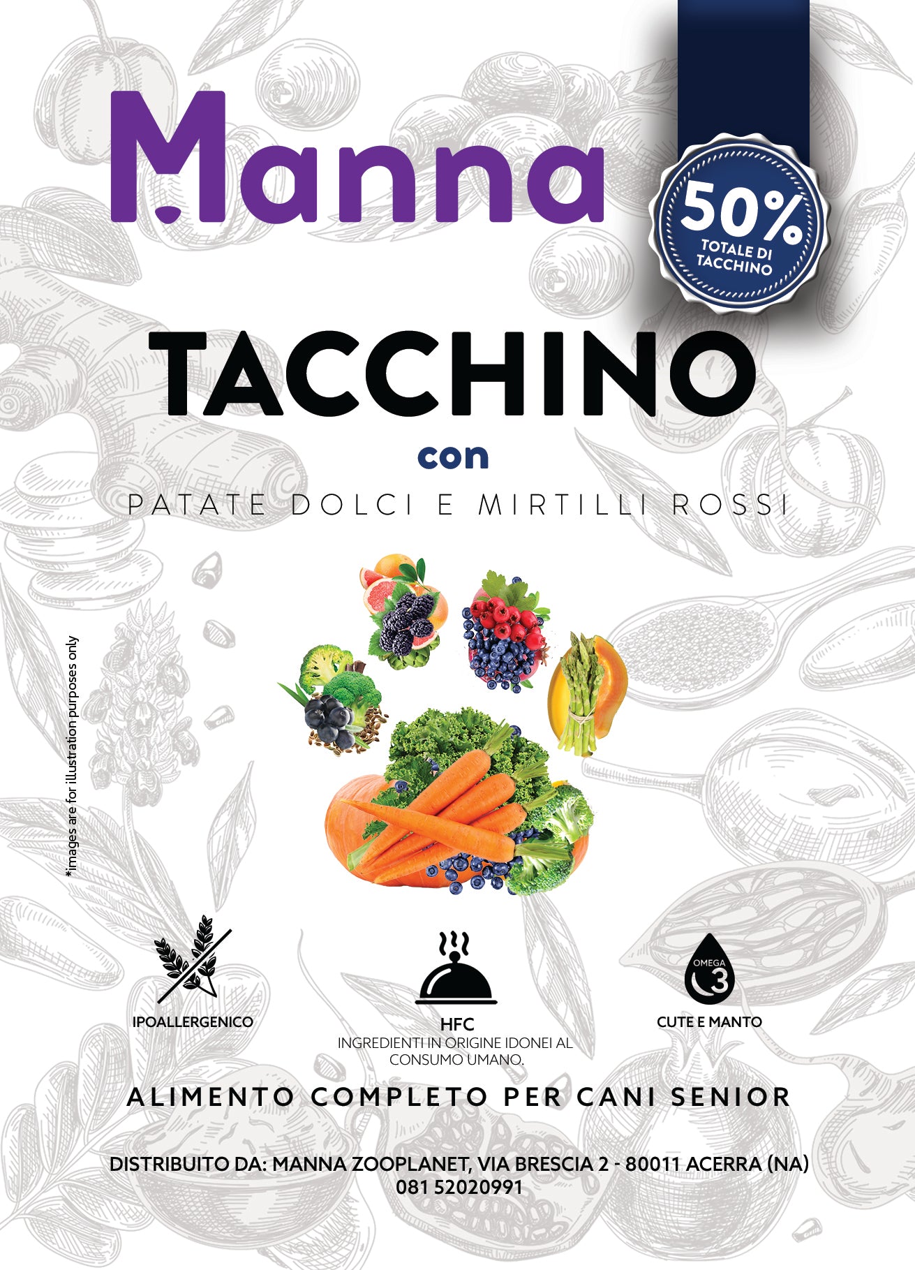 Grain free senior tacchino con patate dolci e mirtilli rossi 2kg