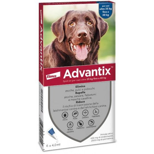 Bayer Advantix 25-40kg 6 pipette x 4ml