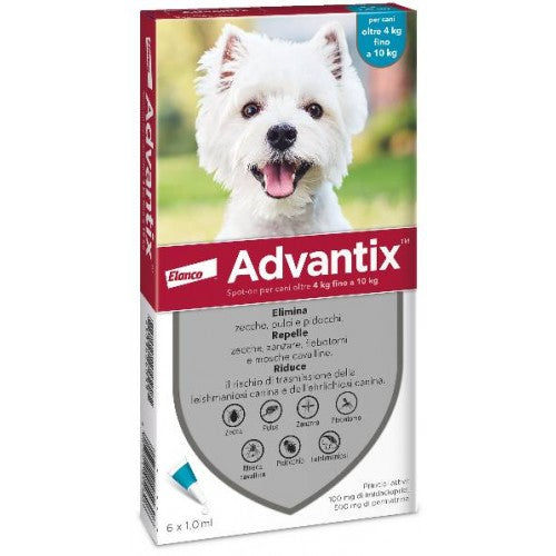 Bayer Advantix 4-10kg 6 pipette x 1ml