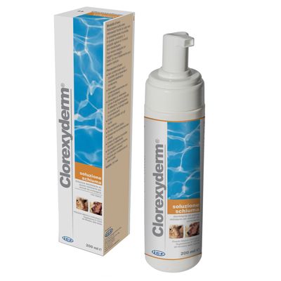 Clorexyderm soluzione schiuma 200ml per cani e gatti