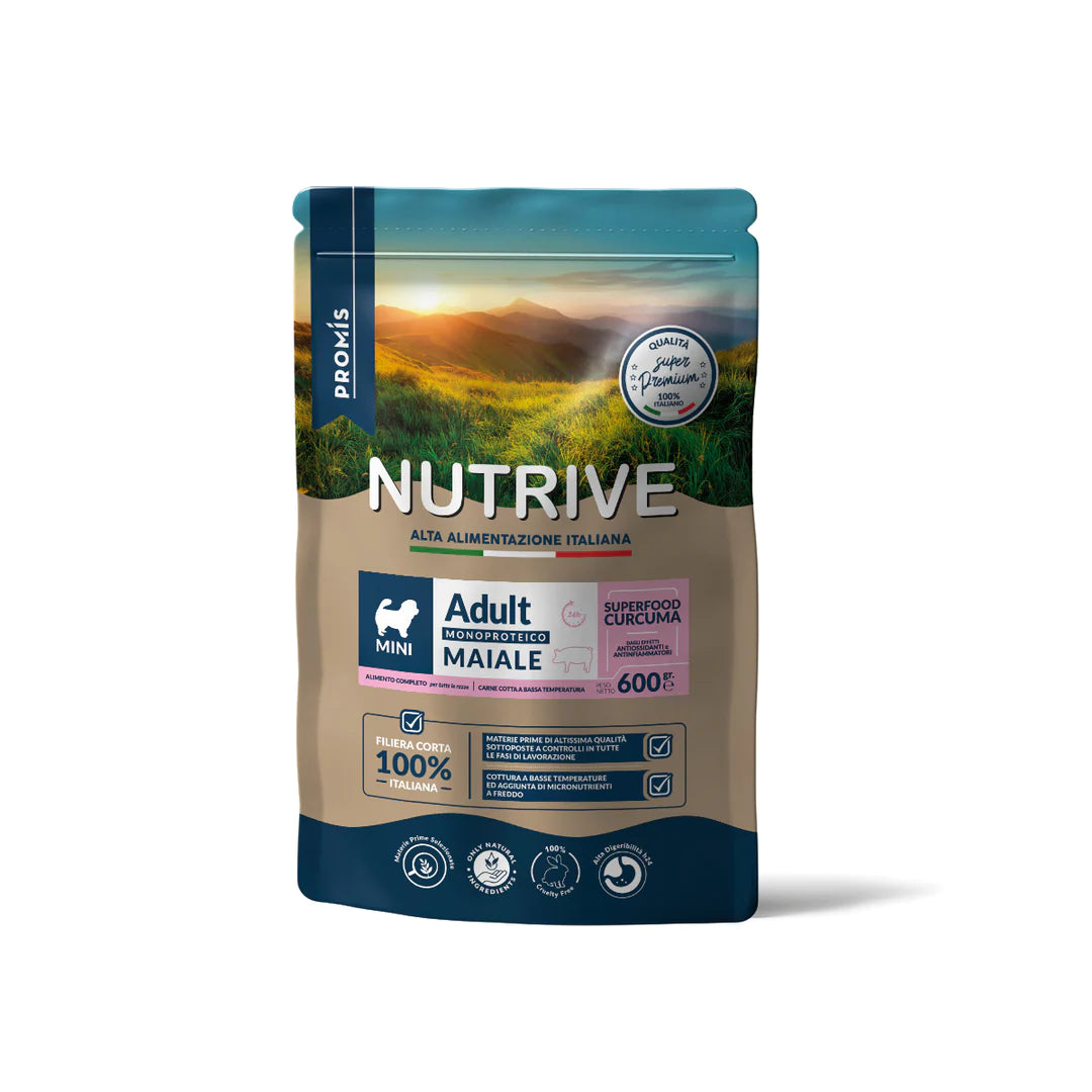 Nutrive adult mini maiale monoproteico 600g/2kg