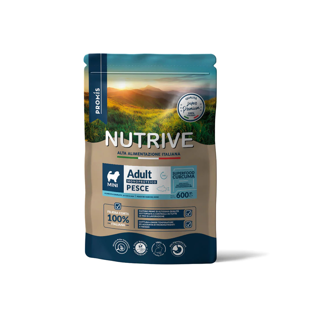 Nutrive adult mini pesce monoproteico 600g/2kg