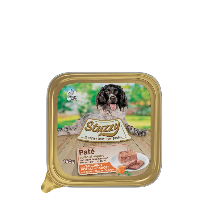 Stuzzy dog tacchino, piselli e carote 150g