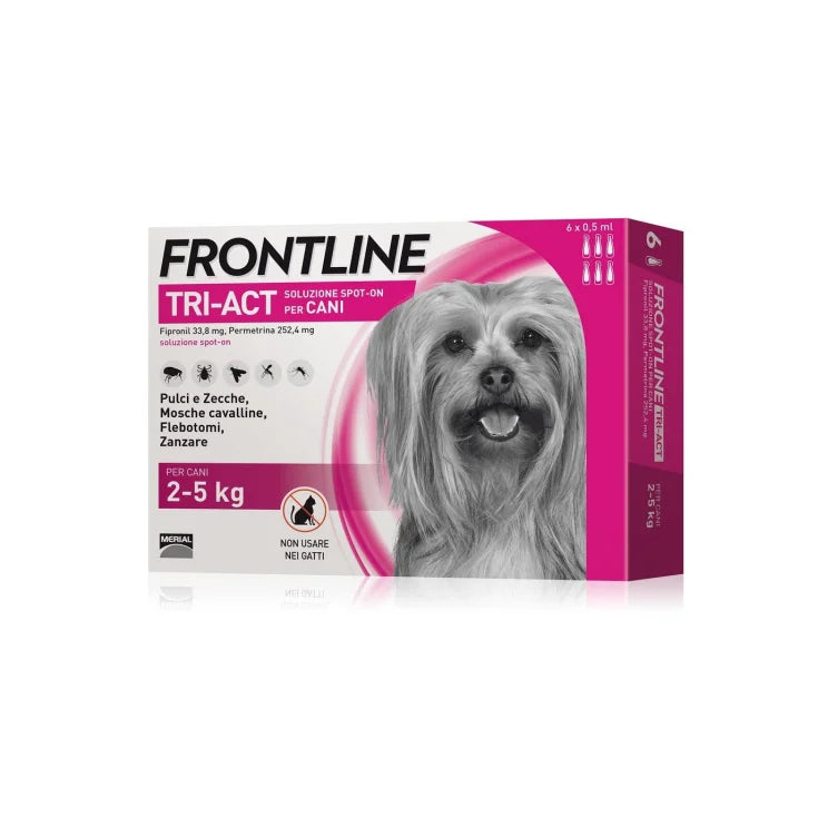 Frontline tri-act 2-5kg 6 pipette x 0,5ml