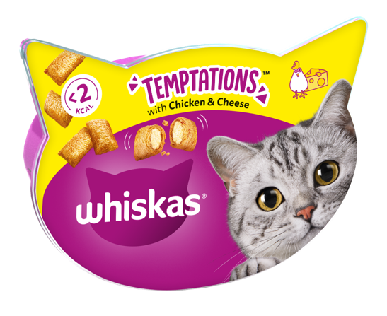 Whiskas temptations con pollo e formaggio 60g