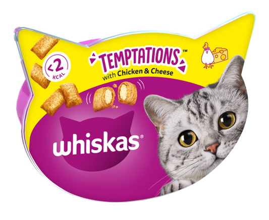 Whiskas temptations con pollo e formaggio 60g