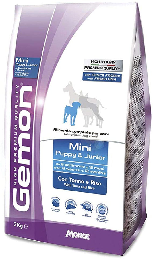 Gemon mini puppy & junior con tonno 3kg