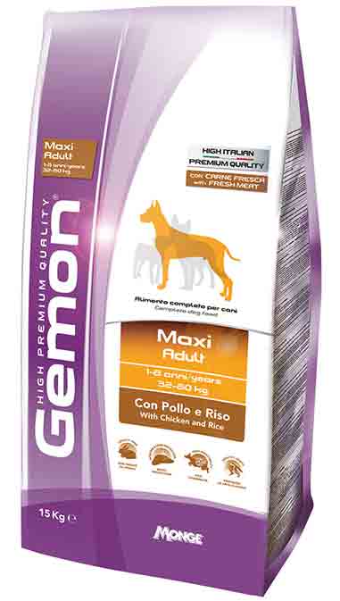 Gemon maxi adult con pollo e riso 15kg