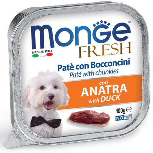 Monge patè e bocconcini con anatra 100 g