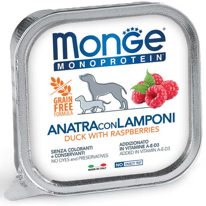 Monge anatra con lamponi 150 g