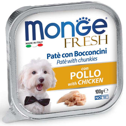 Monge patè e bocconcini con pollo 100 g