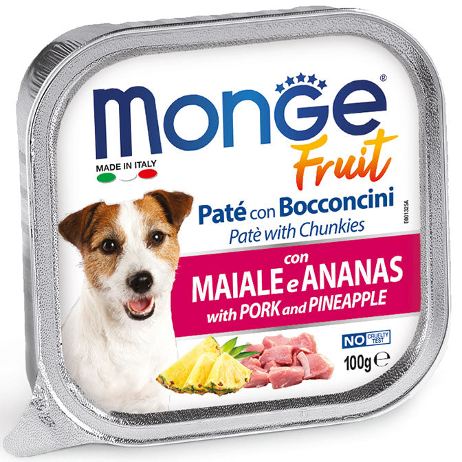 Monge patè e bocconcini con maiale e ananas 100g