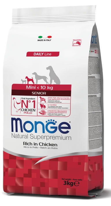 Monge mini senior pollo 3kg