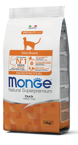 Monge sterilised anatra 1,5kg