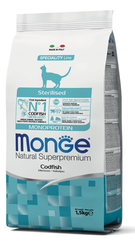 Monge sterilised merluzzo 1,5kg