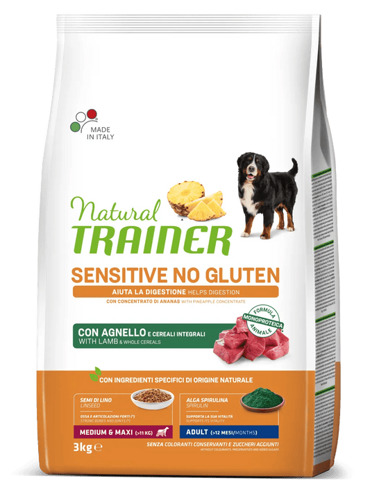 Trainer sensitive adult medium&maxi con agnello 3kg