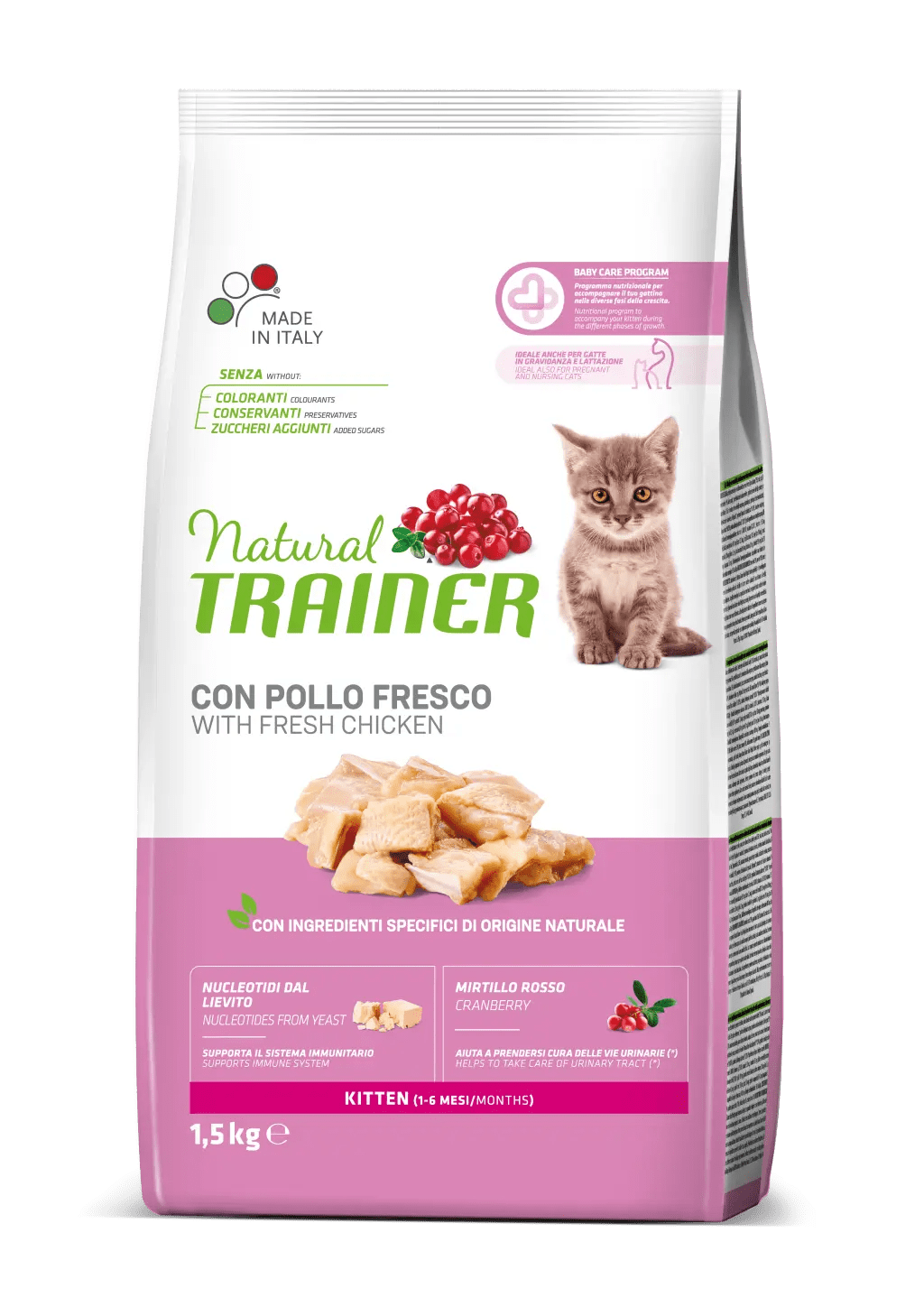 Trainer natural kitten con pollo 1,5kg