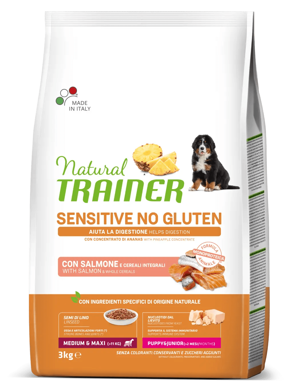 Trainer sensitive puppy& junior medium&maxi con salmone 3kg